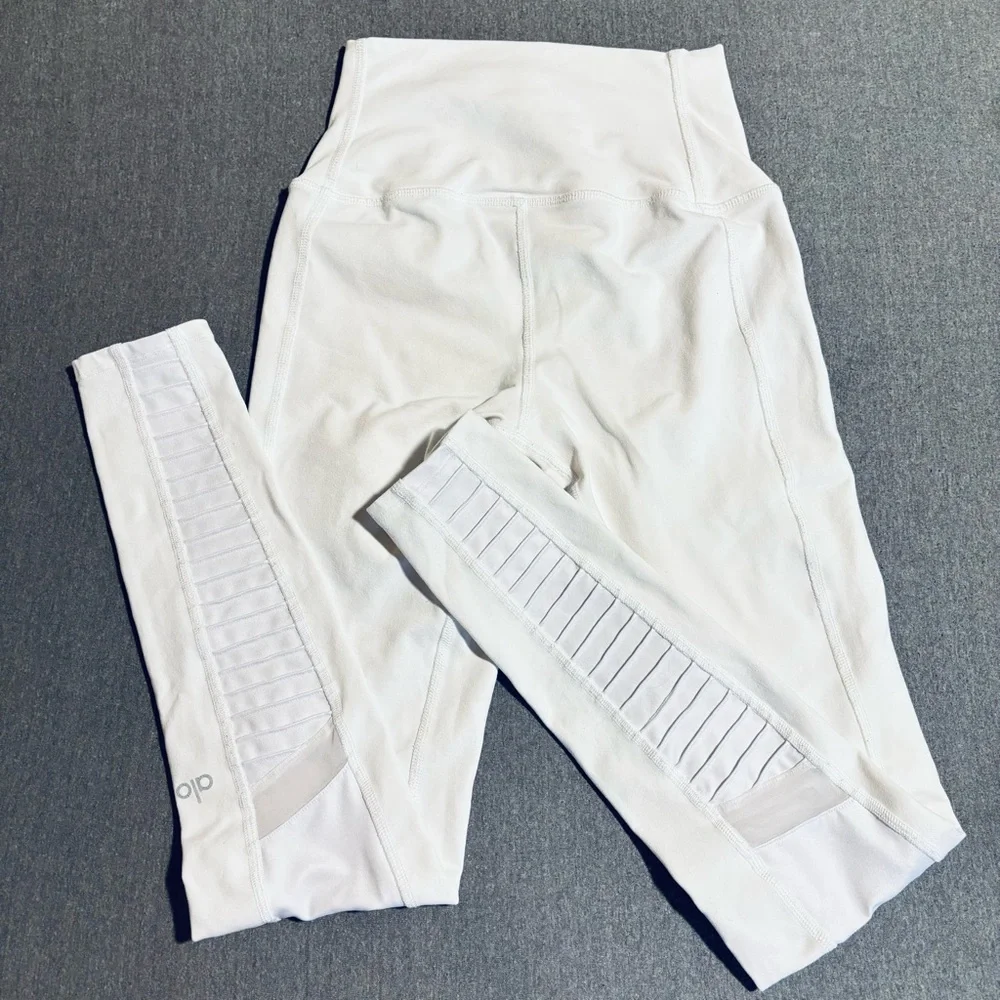 ALO Yoga White Leggings High-Performance Stretch